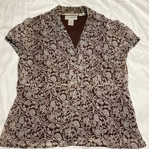 Sag Harbor 2-in-1 short sleeve blouse with inner tank, LP